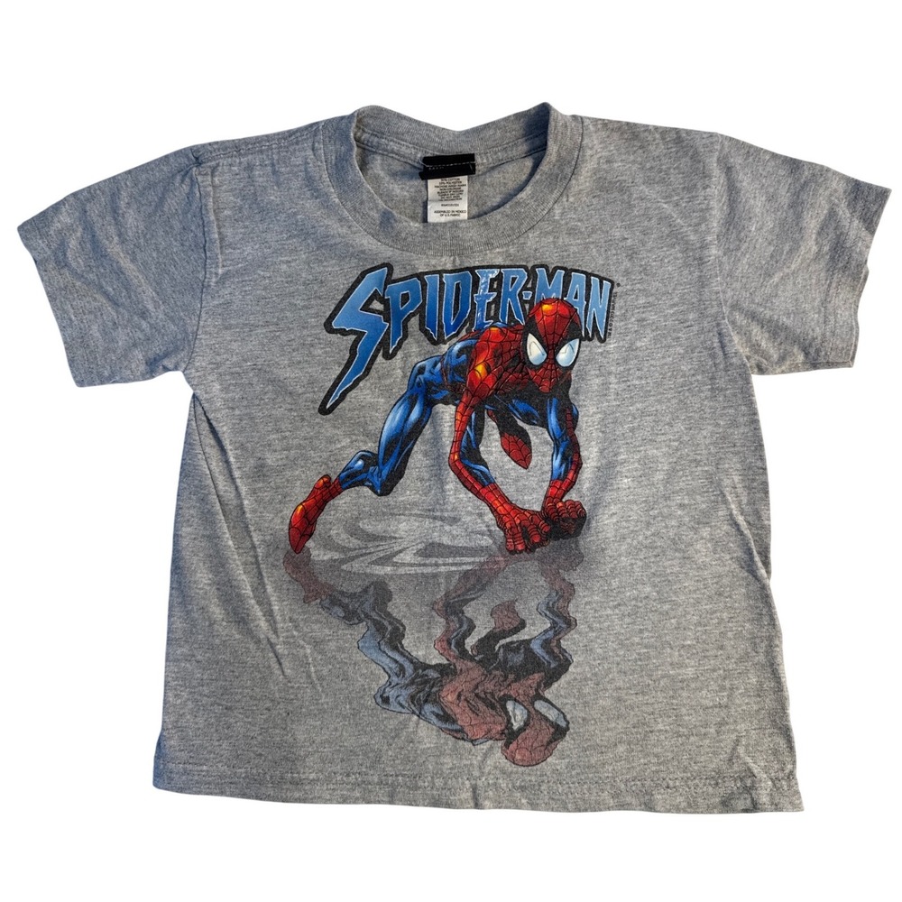 Vintage Y2K Mad Engine Marvel Spider-Man T Shirt 4T boy Graphic tee 2003 retro